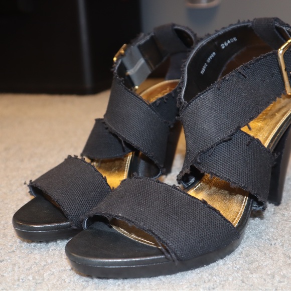 J. Crew Size 8 Women’s Agnyss Platform Sandal Elastic Fabric Open Toe Heel - Picture 6 of 14